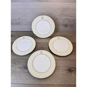 Wedgwood Vera Wang 9” Platinum Unicorn Champagne Accent Salad Plate-Set Of 4